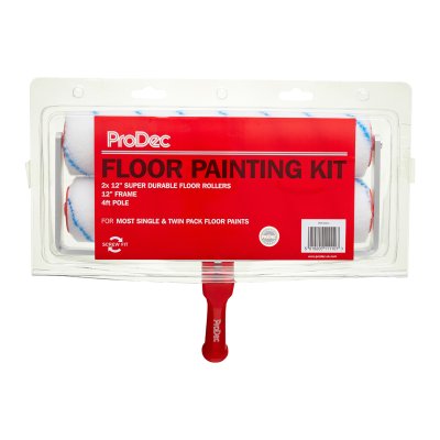ProDec 12" x 1.75" 4 pc Twin Head Short Pile Floor Painting Set