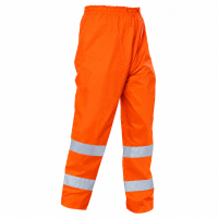 Hi Vis-Trousers, PU Coated, Sewn-On Tape 