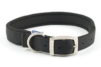 Ancol Viva Padded Nylon Buckle Collar - Black 24" x 1