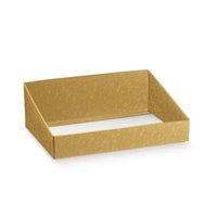 BOX TRAY LARGE HIGH BACK 400X320X150MM GOLD BUBBLES