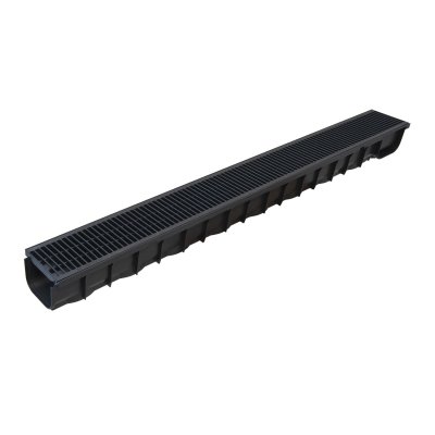 DekDrain Vela A15 Plastic Channel Drain - 1m Length (121x50x1000mm)