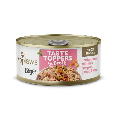 Applaws Taste Toppers Chicken Breast with Ham in Broth 12 x 156g