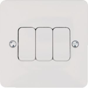 Hager Sollysta 3G 2W Switch White WMPS32
