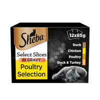 Sheba Cat Pouch Select Slices Gravy Poultry Collection 85g 12pk x 4
