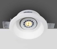 ONE Light GYPSUM Round Trimless Adjustable Downlight
