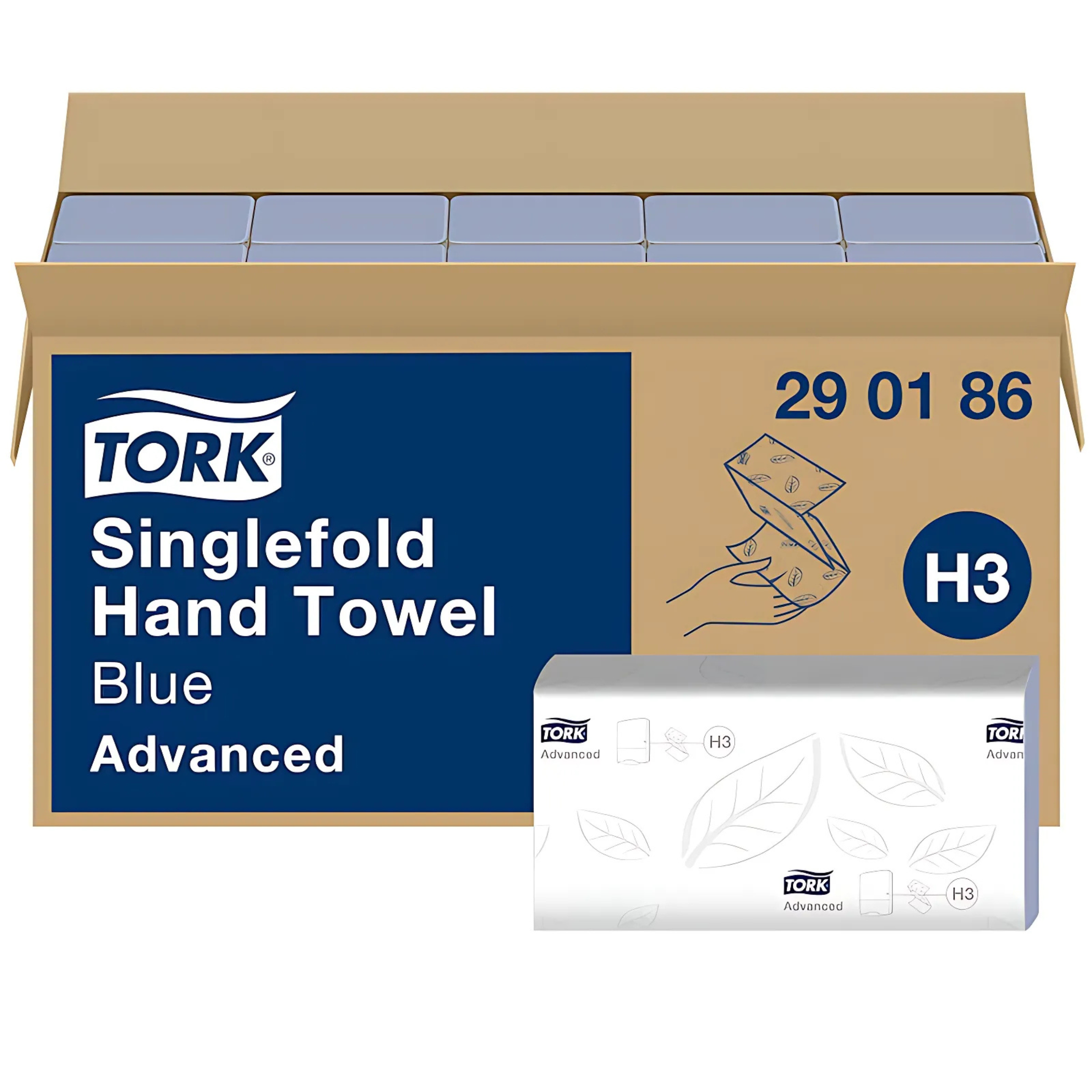 Tork S-fold Towels, 2 Ply, Blue, Case