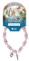Glass Bracelet/Pink/With Knock Medal   (63831/KNOCK)