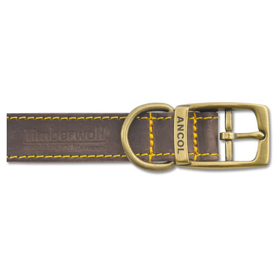 Ancol Timberwolf Sable Leather Dog Collar 55cm