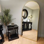 Modern Arch Leaner Mirror 80 x 180cm - Gold