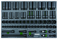 75PCS 3/8" & 1/2" DR. Impact Socket Set