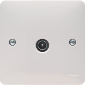 Hager Sollysta 1G TV Socket Male White WMTVM