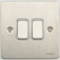 Switch Ultimate 2 Gang 2 way Stainless Steel