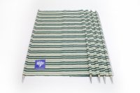 Blue Diamond 5 Pole Green Stripe Windbreak