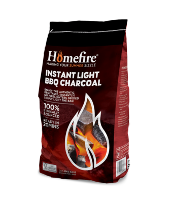 CPL Homefire Instant Light BBQ Charcoal 2 x 1.25kg