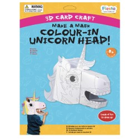 Unicorn "Colour In" 3D Mask Card Craft