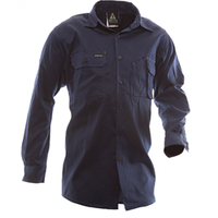 801137 170 gsm Cotton Shirt, Long Sleeve, Blue