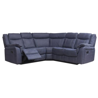 Argentina Corner Reclining Fabric Sofa - Denim 1