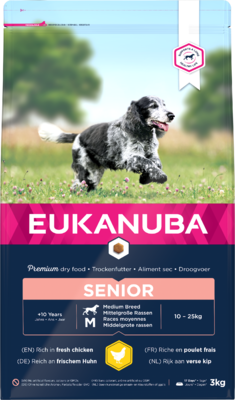 Eukanuba Senior Medium Breed Chicken 3 x 3kg