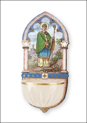 Wood Font/Luminous Bowl/Saint Patrick   (3009)