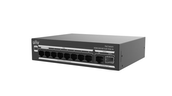 Uniview NSW2100-9GT1GP-POE-IN with PoE ports and SFP slot