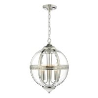 VANESSA 3 LIGHT PENDANT, POLISHED NICKEL