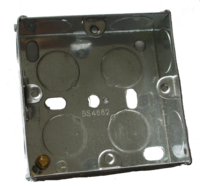 Cesco TE55R 25mm 1 Gang 0.9mm Flush Metal Box