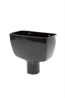 Polypipe RR130 Black Hopper Head Rain Water 68mm Standard - HarrisandBailey