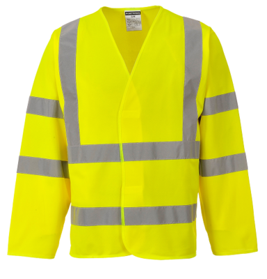 Hi Vis Long Sleeved Vest EN471 Yellow