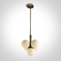 ONE Light 'Nordic' Brushed Brass Globe Pendant