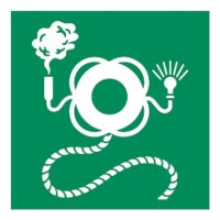 Lifebuoy with Light, Line and Smoke