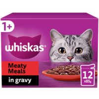Whiskas Cat Pouch 1+ Meaty Meals Gravy 85g 12pk x 4