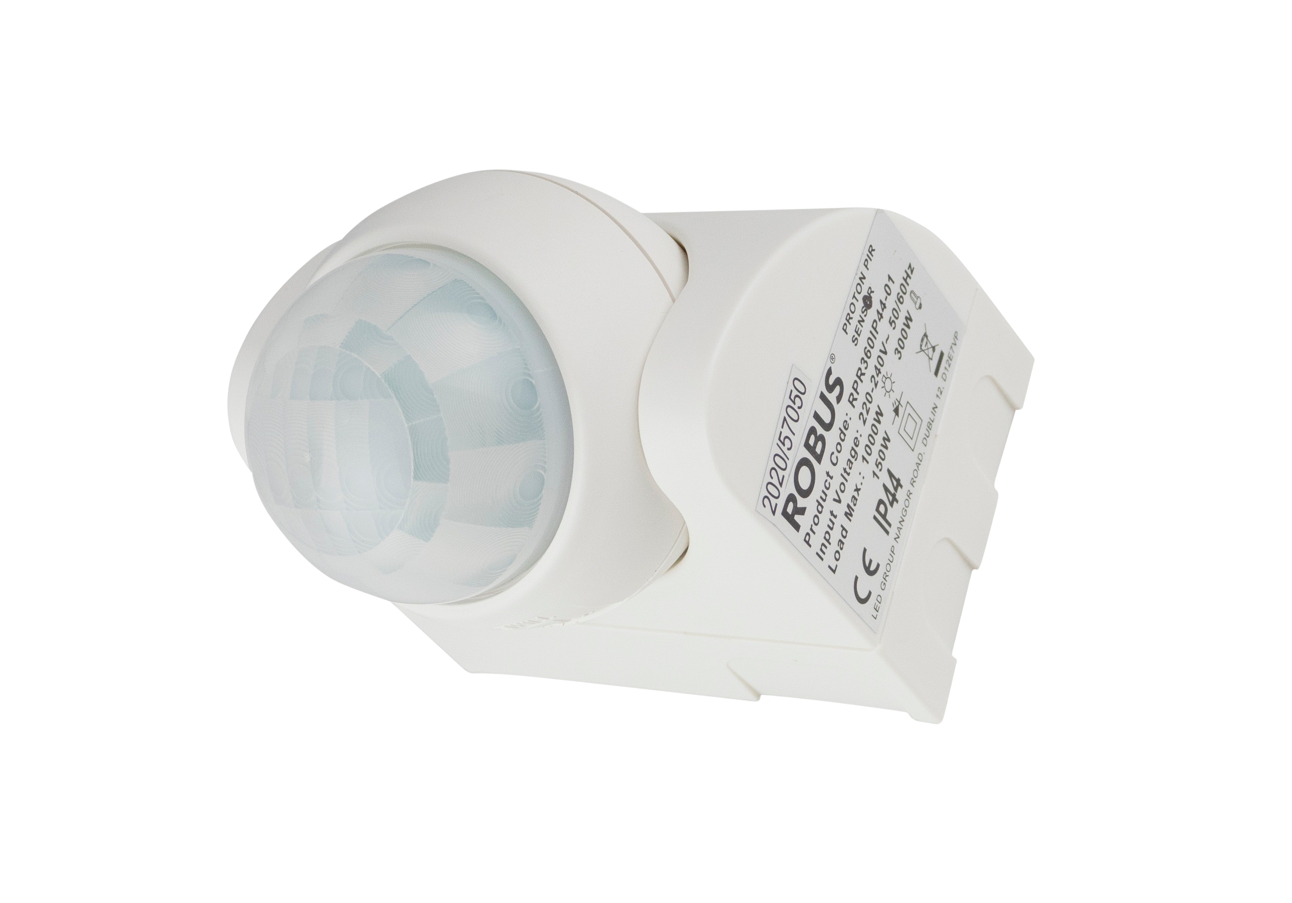 Proton 360° Wall or Ceiling mount PIR, IP54, White