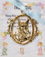 Metal Baby Medallion - Guardian Angel   (3481)