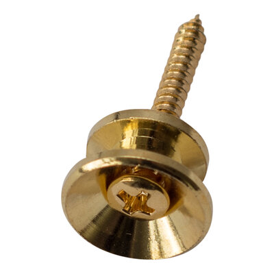 Guitar end pin gold with screw