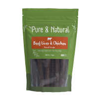 Pure & Natural Beef Liver & Chicken Sausages 20cm 1kg
