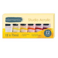 Elements Acrylic 75ml x 12 Set