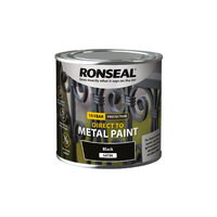 RONSEAL DTM BLACK SATIN 250ML