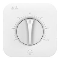 Polypipe White Dial Room Thermostat UFHDIALW - Set-Back Mode Function and Remote - Sensor Compatible