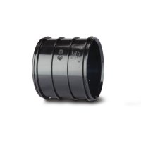 Polypipe 82mm Pipe Coupler Solvent Socket Black