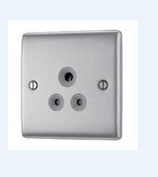 NEXUS BRUSHED STEEL 5A UNSWITCHED SOCKET