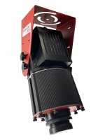 SafetyCast 300 Sign Projector projecting EXIT sign on warehouse floor