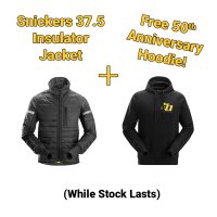 Front view of the Black 37.5&reg; Insulator Work Jacket showing ergonomic design and full-zip closure with a regular fit.