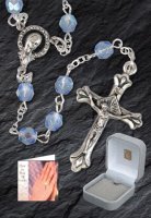 Glass Rosary - Colour: Blue   (6337/BL)