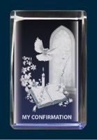 Lazer Engraved Crystal/Confirmation Symbolic   (F50665)