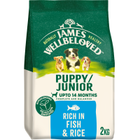 James Wellbeloved Puppy/Junior Rich in Fish and Rice Dry Food 2kg DL11W