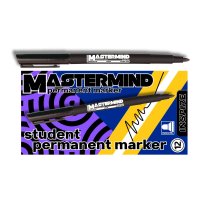 Mastermind Student Permanent Marker - Bullet - Black (12)