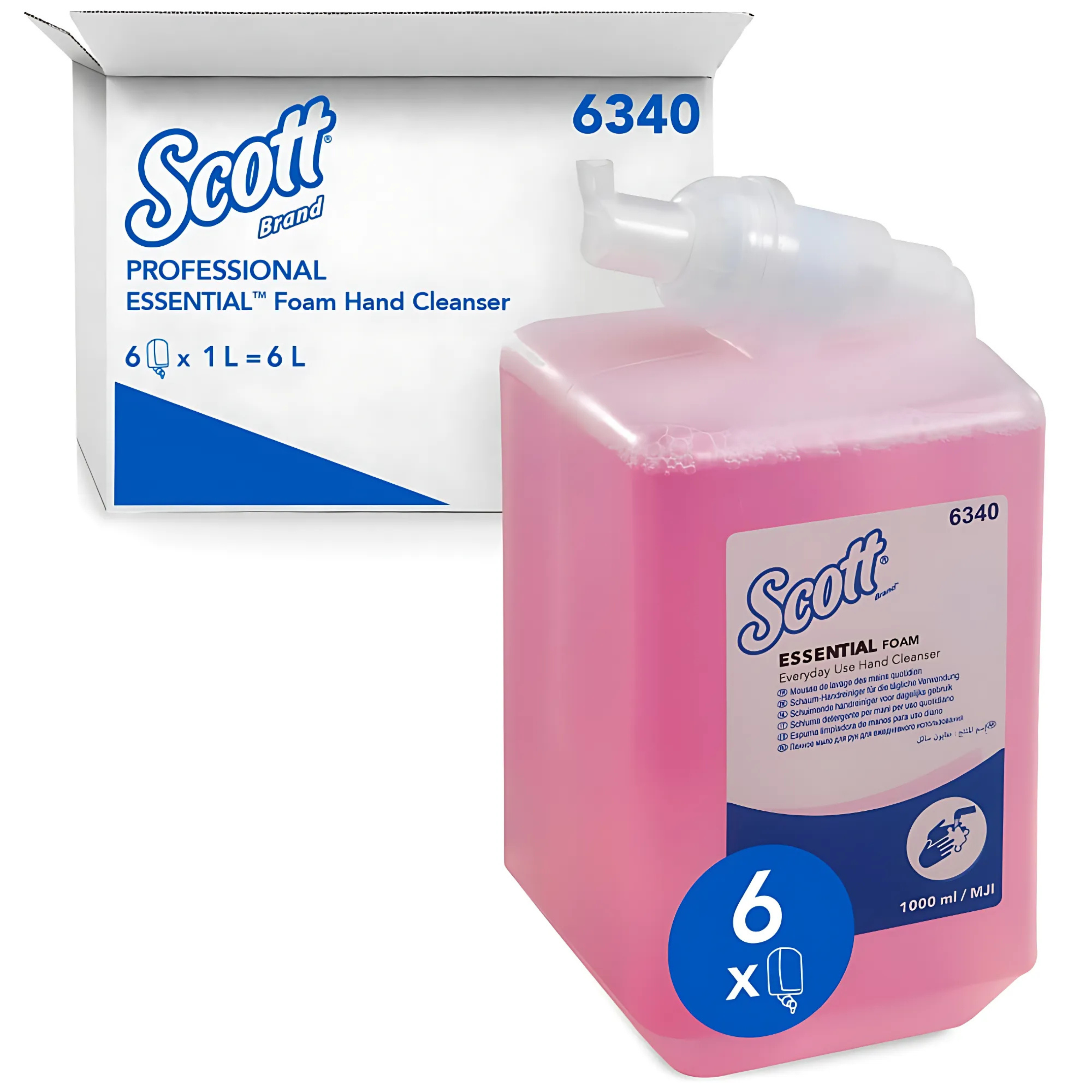 Scott® Essential Everyday Use Foam Hand Soap, Pink, 1ltr x 6