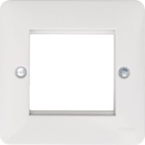 Hager Sollysta 1G Twin Aperture Euro Data Plate  White WMP2EU