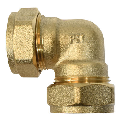 C x C Compact Compression Brass Elbow 22mm