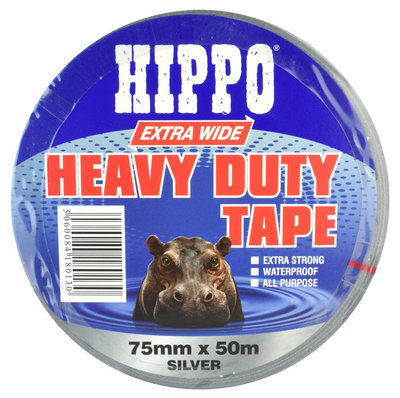 Hippo Heavy Duty All Purpose Tape Silver 75mm x 50m